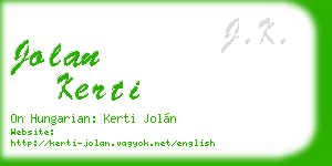 jolan kerti business card